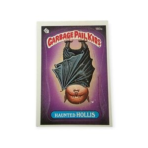 1986 GPK Garbage Pail Kids HAUNTED HOLLIS #180A Vampire